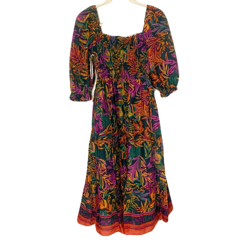J Marie Floral Tropical Midi Dress